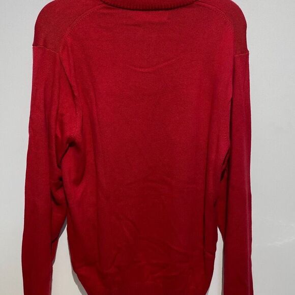 Vineyard Vines Men's Quarter Zip Turtleneck Long Sleeve Red Sweater Size M NWT - Picture 4 of 9